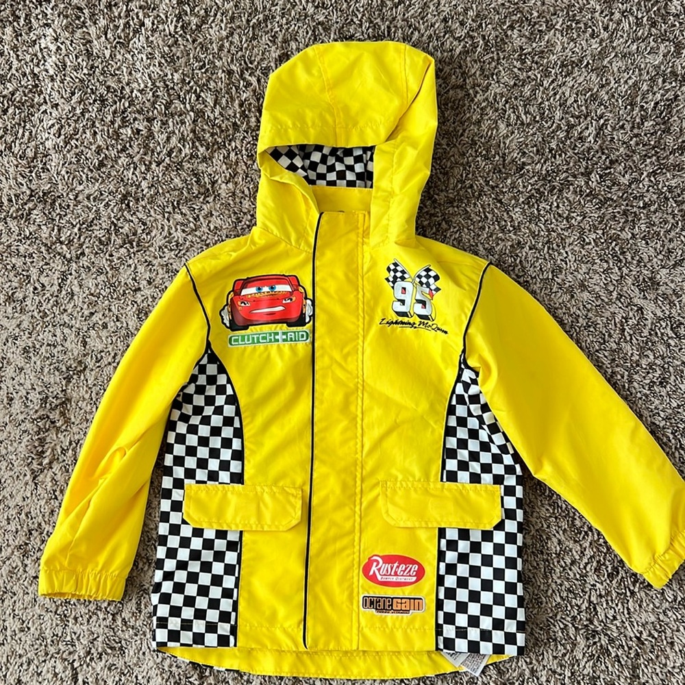 Cars kids hooded raincoat